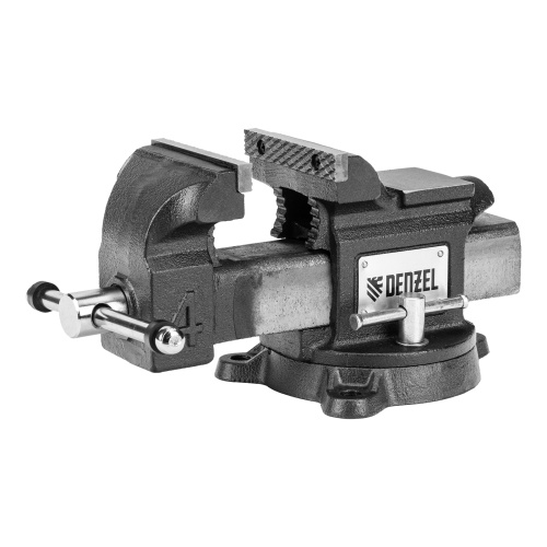 Тиски слесарные BVH-100, 100 мм, поворотные, стальная направляющая, с наковальней //Denzel фото 22