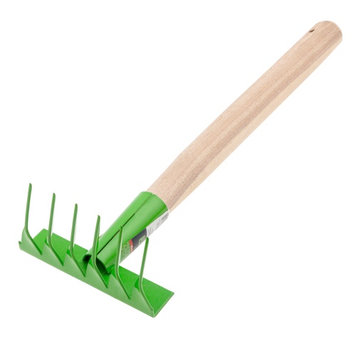 Грабли витые 6 - зубые, 120 х 390 мм, стальные, деревянная рукоятка, Агроном, Сибртех фото 2