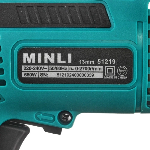 Дрель MINLI 13 мм, 550 Вт 51219 фото 9 Дрель MINLI 13 мм, 550 Вт 51219 фото 9