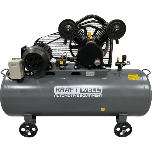 Компрессор поршневой KraftWell 10 бар, 300 л, 380В, сеть 380 В, произв-ть 670 л/мин., объем ресивера 300 л KRW-AC670-300L