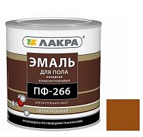 Эмаль для пола Лакра ПФ-266 желто-коричневая 2 кг