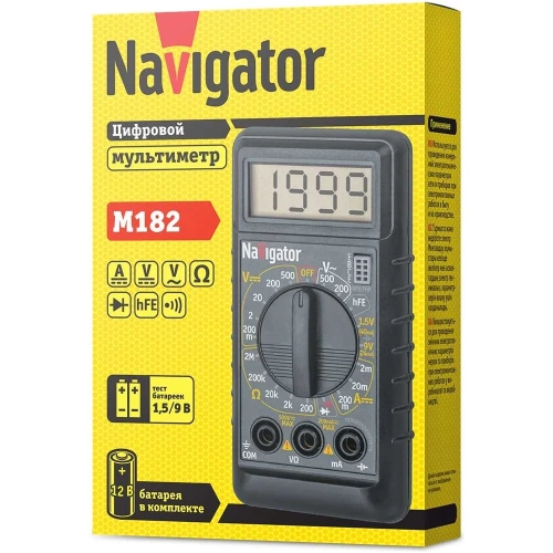 Мультиметр Navigator NMT-Mm04-182 M182 82434 фото 7 Мультиметр Navigator NMT-Mm04-182 M182 82434 фото 7