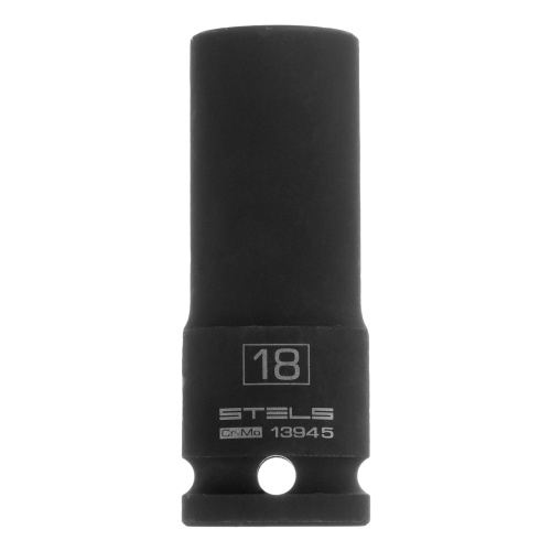 Головка ударная удлиненная шестигранная, 18 мм, 1/2, CrMo Stels фото 3
