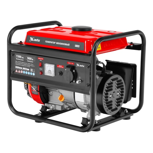 Генератор бензиновый RS-1500, 1,1 кВт, 230В, ручной стартер MTX фото 2