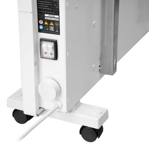 Конвектор электрический КМ-1500.2, 230 В, 1500 Вт, X-образный нагреватель, колеса, термостат MTX фото 16