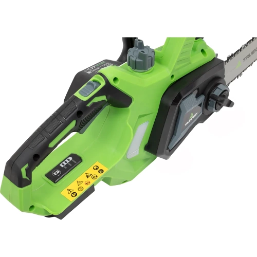 Аккумуляторная цепная пила TRUEGREEN 10 дюймов, шаг цепи 0,375, 20 В без аккумулятора и ЗУ TG8J126 фото 8