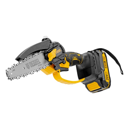 Цепная мини-пила аккумуляторная бесщет., CCS-150, шина 150 мм, Li-Ion, 20 В Denzel фото 16