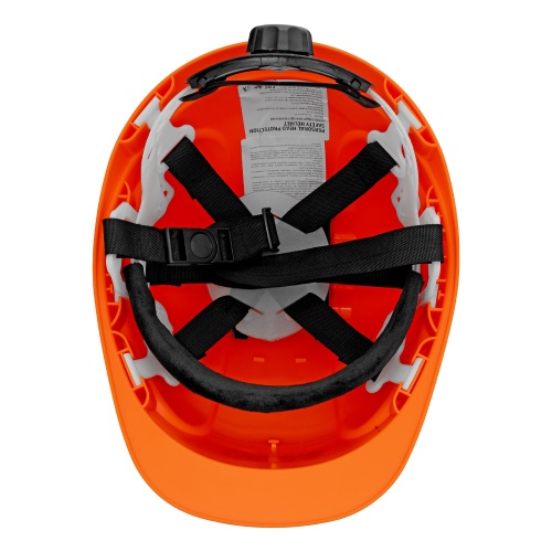 Каска защитная ударопрочная, ABS/PC, плавная регулировка, модель «Форвард» (К-05)оранж. Denzel фото 6