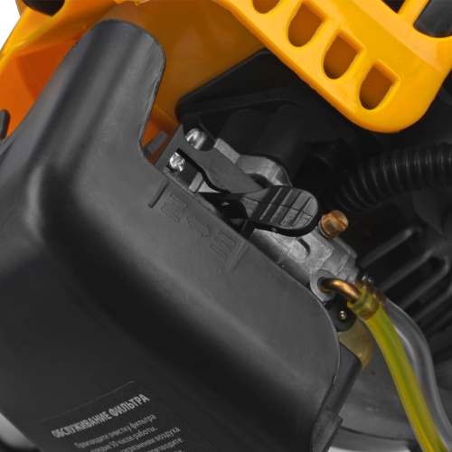 Триммер бензиновый DT-52E, 52 см3, неразъемная штанга, электростартер, состоит из 2 частей Denzel фото 12