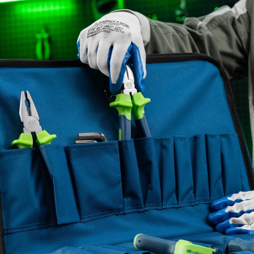 Кейс монтера, 470х340х110 мм, 25 карманов, наплечный ремень Сибртех фото 14