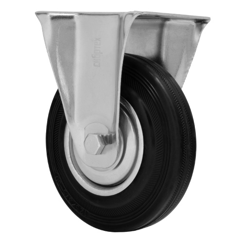 Колесо неповоротное D 125 мм, крепление  платформенное Сибртех фото 2