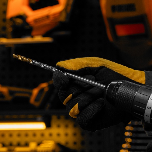 Сверло спиральное по металлу 7,0 х 156 мм, Р6М5, Golden Tip, удлиненное Denzel фото 8