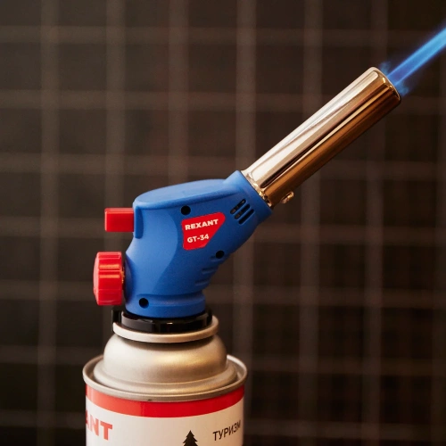 Газовая горелка REXANT GT-34 насадка на баллон, 360 с пьезоподжигом 12-0034 фото 5 Газовая горелка REXANT GT-34 насадка на баллон, 360 с пьезоподжигом 12-0034 фото 5