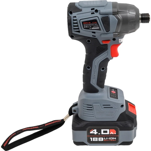 Аккумуляторный винтоверт беcщеточный импульсный Profipower MKDTD-18V (Li-ion-2шт, 4.0Ач, З/У speed, кейс) E0082 фото 4 Аккумуляторный винтоверт беcщеточный импульсный Profipower MKDTD-18V (Li-ion-2шт, 4.0Ач, З/У speed, кейс) E0082 фото 4