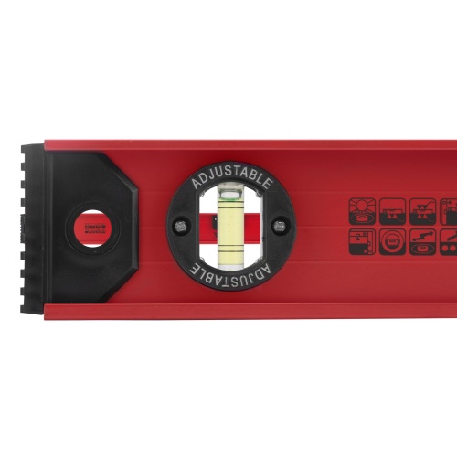 Уровень алюминиевый "Рельс", 800 мм, 3 глазка, усиленный Matrix фото 2