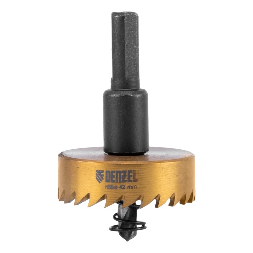 Коронка по металлу HSS, 42 мм, нитридтитановое покрытие Denzel фото 3