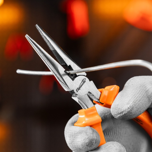 Длинногубцы прямые Classic, 160 мм, шлифованные, пластмассовые рукоятки Sparta фото 11