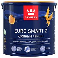 Краска Tikkurila Euro Smart 2 глубокоматовая база A 2,7 л