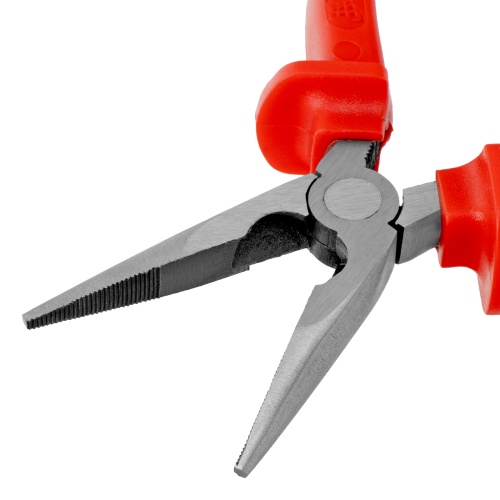 Длинногубцы прямые Econom, 160 мм, шлифованные, пластмассовые рукоятки Matrix фото 4