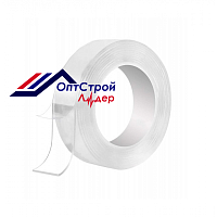 Прозрачная двухсторонняя монтажная лента 50мм х 5м на каучуковой основе