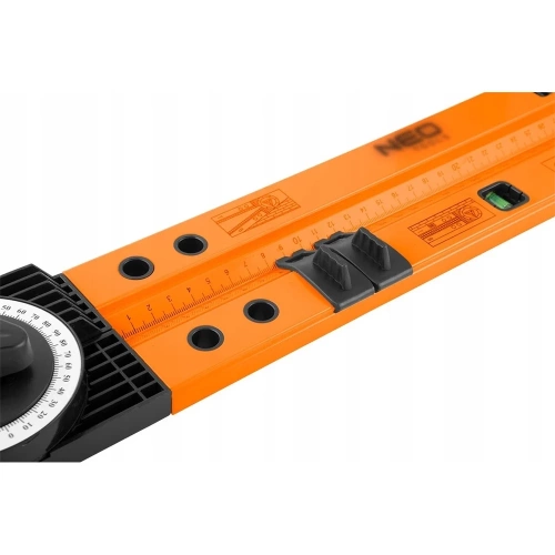 Разводной угломер с уровнем NEO Tools 2 глазка, простой карандаш 72-225 фото 4