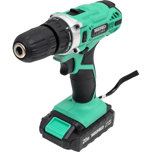 Дрель аккумуляторная TRUSTFIELD 20В, 28Нм, БЗП 10мм, 2 ск., 0-350/0-1350об/мин, 2 акб 1.5Ач,ЗУ ETCD-18.2.1 фото 7 Дрель аккумуляторная TRUSTFIELD 20В, 28Нм, БЗП 10мм, 2 ск., 0-350/0-1350об/мин, 2 акб 1.5Ач,ЗУ ETCD-18.2.1 фото 7