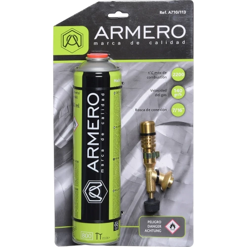 Газовый набор Armero горелка + баллон A710/113 фото 3 Газовый набор Armero горелка + баллон A710/113 фото 3
