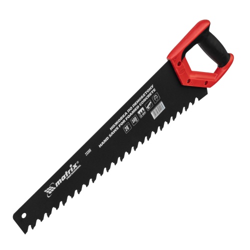 Ножовка по пенобетону, 500 мм, защитное покрытие, твердосплавные напайки на зубья, двухкомпонентная рукоятка Matrix Ножовка по пенобетону, 500 мм, защитное покрытие, твердосплавные напайки на зубья, двухкомпонентная рукоятка Matrix