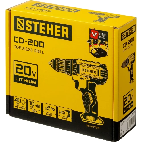 Дрель-шуруповерт STEHER 20В, без АКБ CD-200 фото 11 Дрель-шуруповерт STEHER 20В, без АКБ CD-200 фото 11