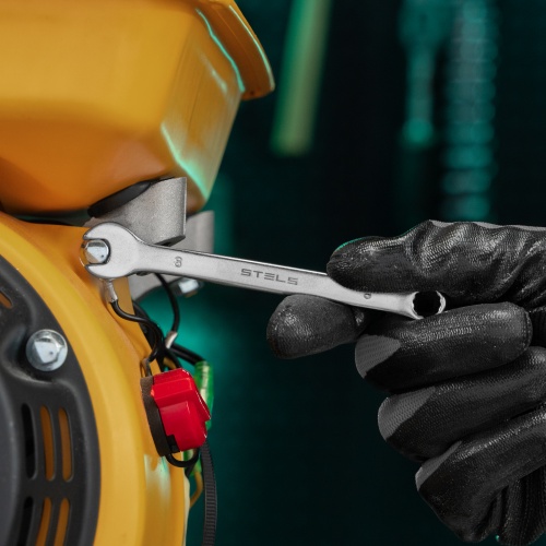 Ключ комбинированный, 8 мм, CrV, матовый хром Stels фото 6