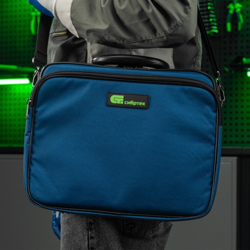 Кейс монтера, 365х300х110 мм, 10 карманов, наплечный ремень Сибртех фото 17