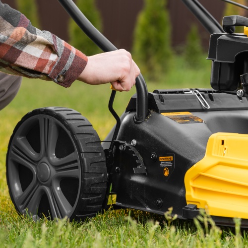 Газонокосилка бензиновая GLD-460SP, 146 куб.см, ширина 46 см, привод 7 уровней, травосборник 50 л Denzel фото 22