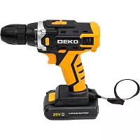 Аккумуляторная дрель-шуруповерт Banger 20V ONE + в кейсе + набор 63 инструмента для дома, 20В, 2x1.5Ач DEKO 083-1043