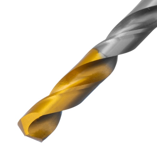 Сверло спиральное по металлу 7,5 х 156 мм, Р6М5, Golden Tip, удлиненное Denzel фото 3