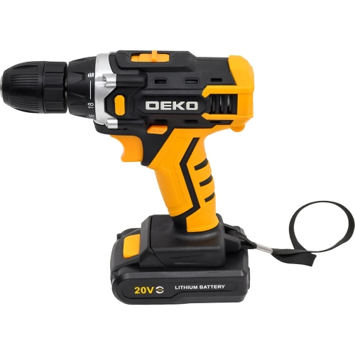 Аккумуляторная дрель-шуруповерт Banger 20V ONE + в кейсе + набор 63 инструмента для дома, 20В, 2x1.5Ач DEKO 083-1043 Аккумуляторная дрель-шуруповерт Banger 20V ONE + в кейсе + набор 63 инструмента для дома, 20В, 2x1.5Ач DEKO 083-1043