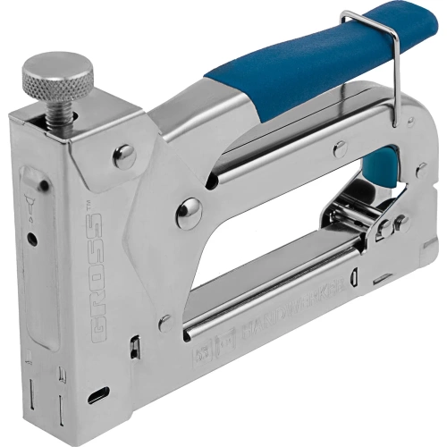 Мебельный регулируемый степлер, стальной корпус, тип скобы 53, 4-14мм GROSS Handwerker 41000 фото 7