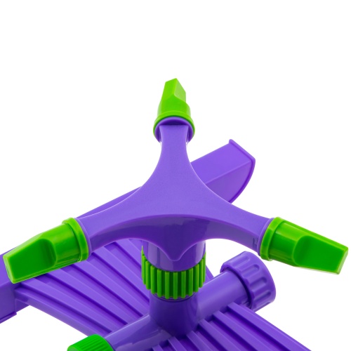 Разбрызгиватель, АБС-пластик, вращающий с тремя лопостями, штуц D 3/4, с подставкой, площадь полива до 180 кв. м, дальность полива 15 м Palisad фото 4