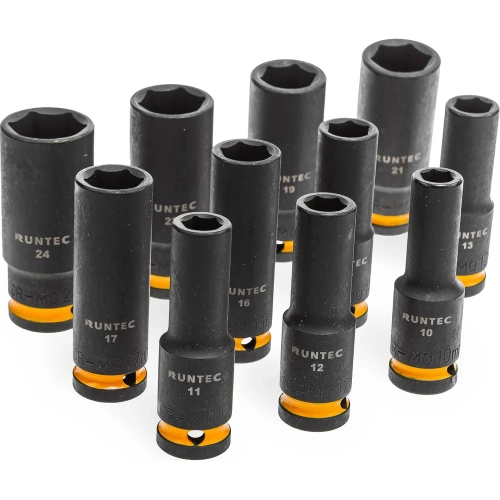 Набор с аккумуляторным гайковертом RUNTEC ударными головками и аксессуарами 1/2, 8-32 мм, CrMo в ложементе EVA, 39 пр. RT-IWIS1E39F фото 5