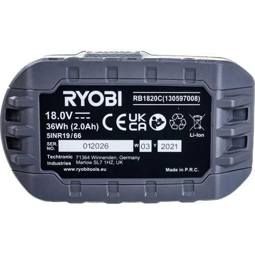 Аккумулятор Ryobi ONE+ 2.0 Ач RB1820C 5133005052 фото 6