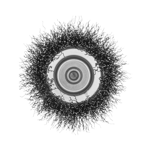Щетка для дрели, 75 мм, Чашка, со шпилькой, нержавеющая витая проволока Denzel фото 3