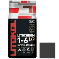 Затирка цементная для швов Litokol Litochrom 1-6 Evo LE.145 черный уголь 25 кг