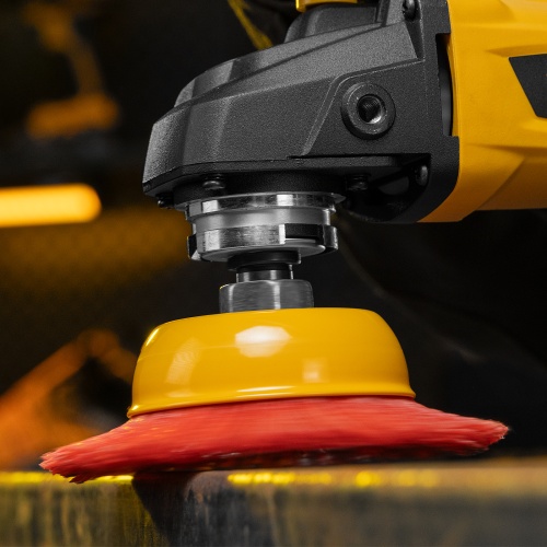 Щетка для УШМ, 100 мм, Чашка, нейлоновая щетина, М14 Denzel фото 8