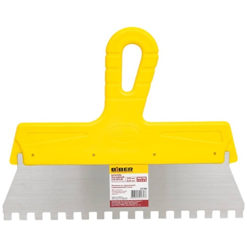 Шпатель фасадный Biber Мастер 35186 зубчатый 250 мм