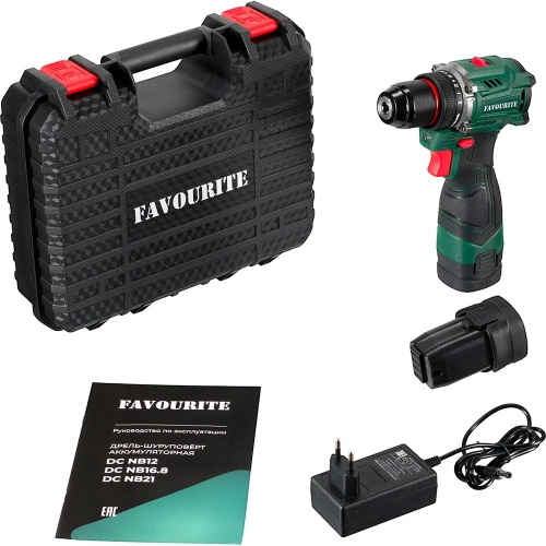 Дрель-шуруповёрт акк. FAVOURITE DC NB16.8 Li-ion, 16.8В, бесщёточн. 121150168 фото 11