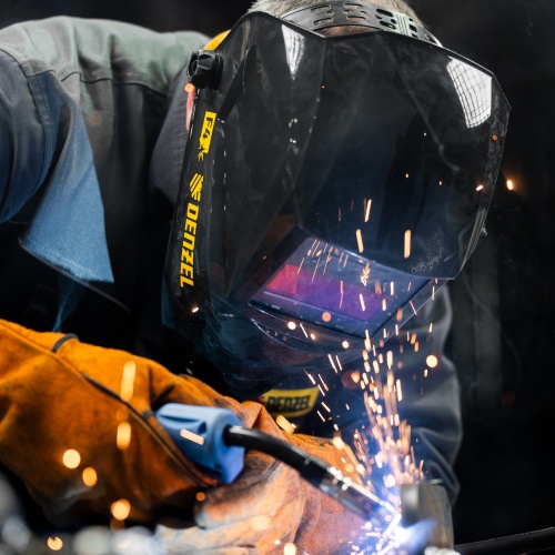 Щиток защитный лицевой (маска сварщика) F4, см. окно 90х35, DIN4/9-13// Denzel фото 15