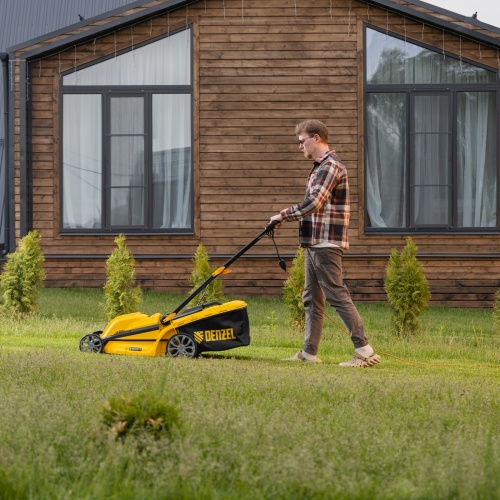 Газонокосилка электрическая GMC-2000, шир. 44см, 2000 Вт, 6 уров., травосб. 45 л Denzel фото 28