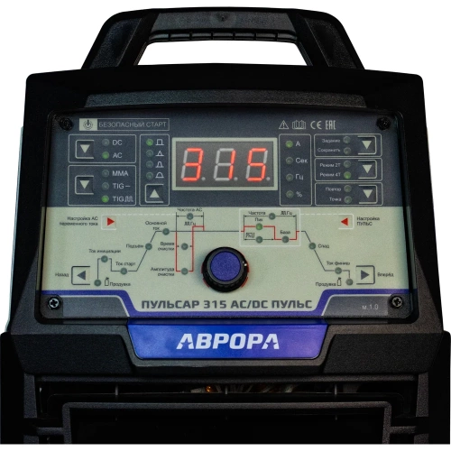 Аргонодуговой сварочный инвертер АВРОРА ПУЛЬСАР 315 AC/DC ПУЛЬС аппарат для аргонодуговой сварки 38429 фото 3 Аргонодуговой сварочный инвертер АВРОРА ПУЛЬСАР 315 AC/DC ПУЛЬС аппарат для аргонодуговой сварки 38429 фото 3