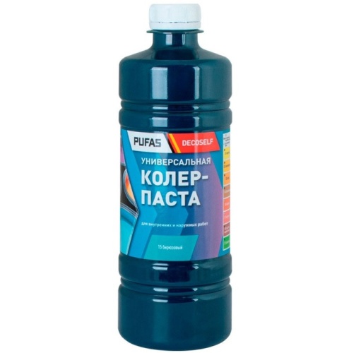 Паста колеровочная универсальная Pufas Decoself 15 бирюзовая 0,45 л Паста колеровочная универсальная Pufas Decoself 15 бирюзовая 0,45 л