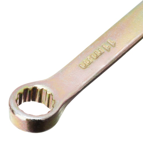 Ключ комбинированный, 11 мм, желтый цинк Сибртех фото 4