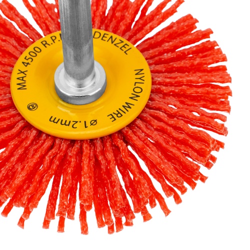 Щетка для дрели, 65 мм, Плоская, со шпилькой, нейлоновая щетина Denzel фото 3